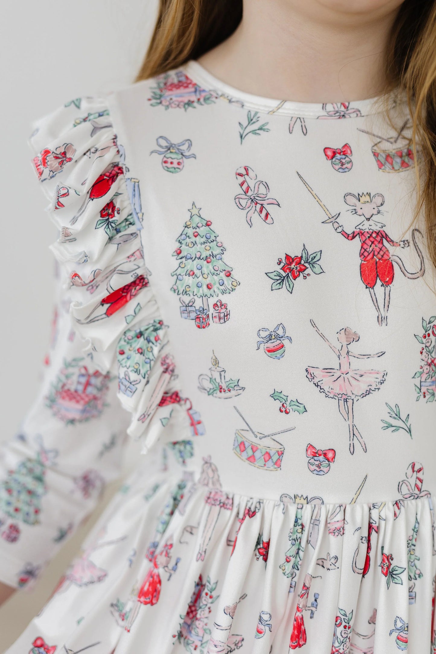 Clara's Christmas Twirl Dress/Bodysuit