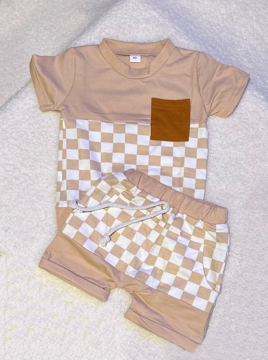 Checker Board Short Set