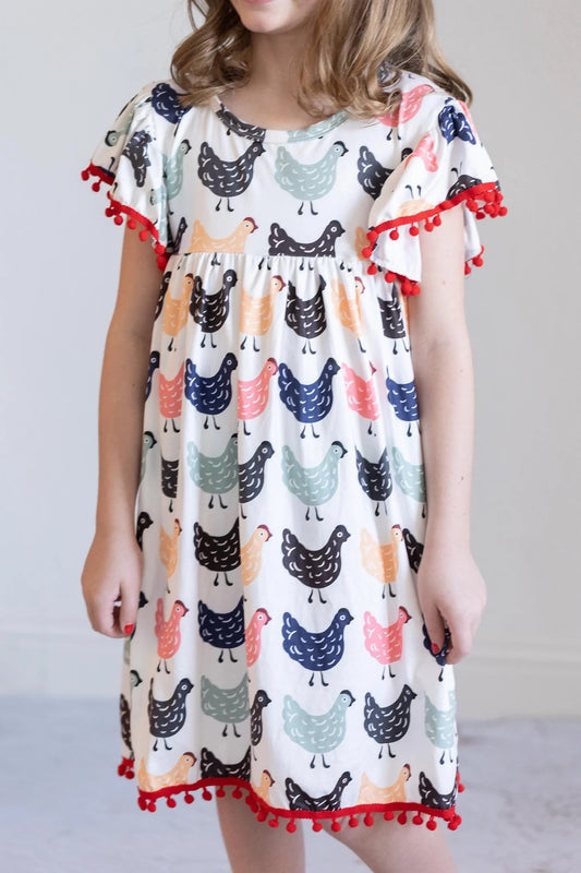 Chicken PomPom Dress